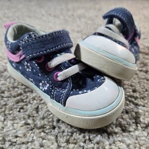 See Kai Run Kristin Blue Floral Sneakers - Toddler Girl Size 5